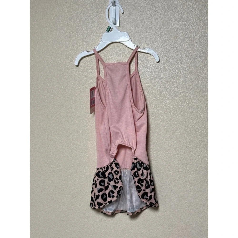 Pink Cabana Co Dog Dress Pink Leopard Animal Print Pet Apparel Large NWT